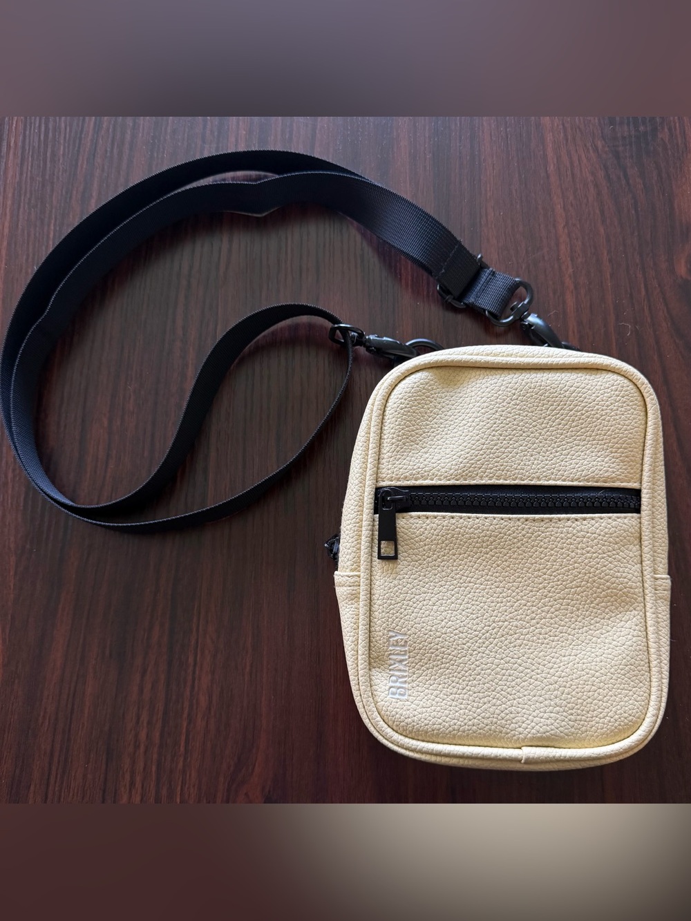 Brixley Butter Yellow Leather Crossbody Bag with Adjustable Strap
